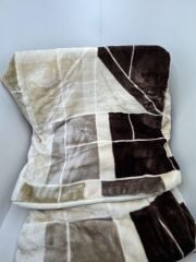 Pololife Zara Kareli Battaniye Kahve Tek Kişilik 160x220