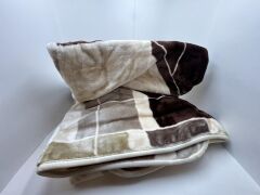 Pololife Zara Kareli Battaniye Kahve Tek Kişilik 160x220