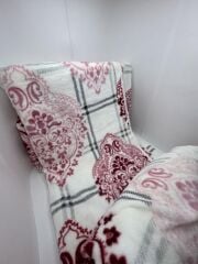 Pololife Zara Damask Battaniye Pudra Tek Kişilik 160x220