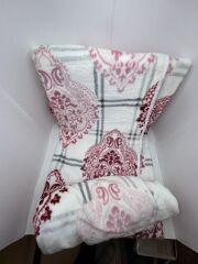 Pololife Zara Damask Battaniye Pudra Tek Kişilik 160x220