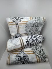 Pololife Zara Damask Battaniye Gri Tek Kişilik 160x220