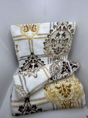 Pololife Zara Damask Battaniye Kahve Tek Kişilik 160x220