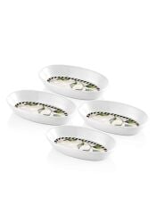 The Mia JRD023 Jardin Oval Servis Krem 4 Lü Set - 17 Cm