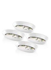 The Mia JRD023 Jardin Oval Servis Krem 4 Lü Set - 17 Cm