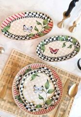 The Mia JRD022 Jardin Oval Servis 2li Set - 26cm & 29cm