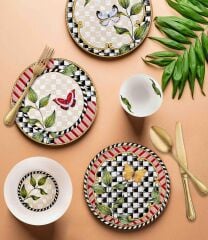 The Mia JRD019 Jardin Pasta Tabağı 6 Lı Set - 19 cm