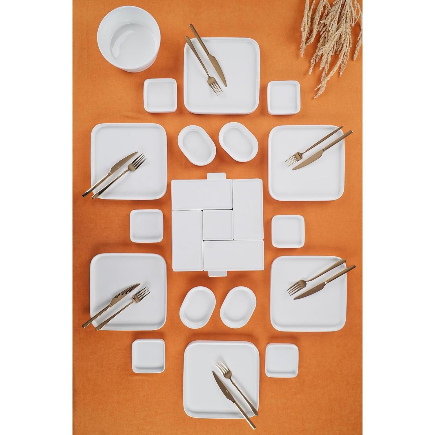 Acar 5456 Bianco Perla 6 Kişilik 28 Parça Porselen Kahvaltı Takımı