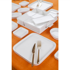 Acar 5456 Bianco Perla 6 Kişilik 28 Parça Porselen Kahvaltı Takımı