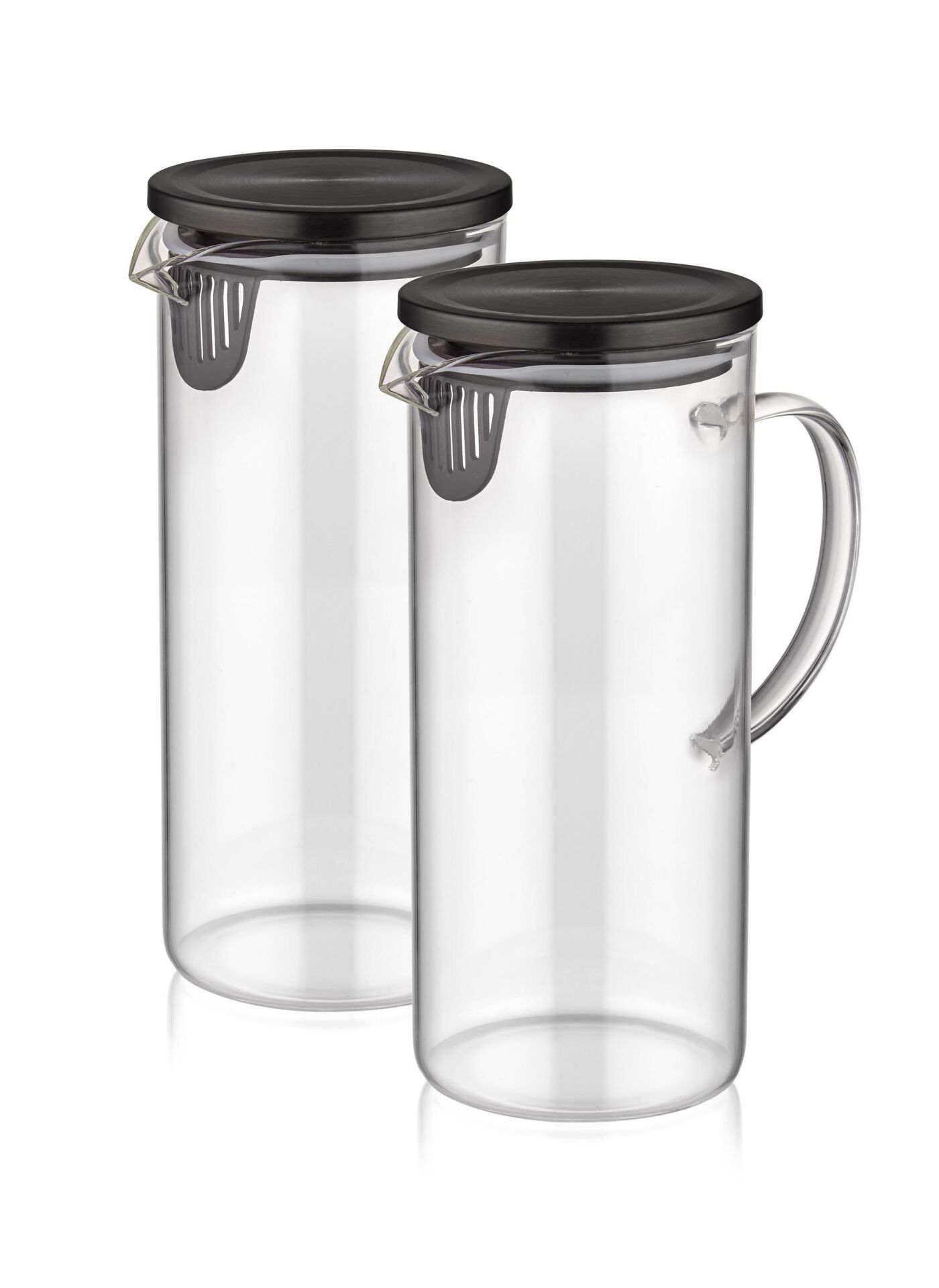 The Mia SSE0017 Borosilikat Cam Sürahi 2 Li Set 1300 Cc Siyah