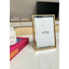 The Mia BRS0159 Brass Çerçeve 7x15x23 Cm