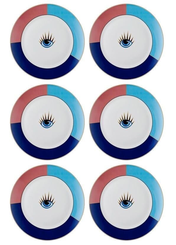 The Mia DNR0082 Eye Servis Tabağı 6 Lı Set - 27 Cm