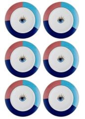 The Mia DNR0082 Eye Servis Tabağı 6 Lı Set - 27 Cm