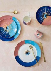 The Mia DNR0082 Eye Servis Tabağı 6 Lı Set - 27 Cm