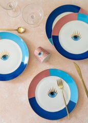 The Mia DNR0082 Eye Servis Tabağı 6 Lı Set - 27 Cm