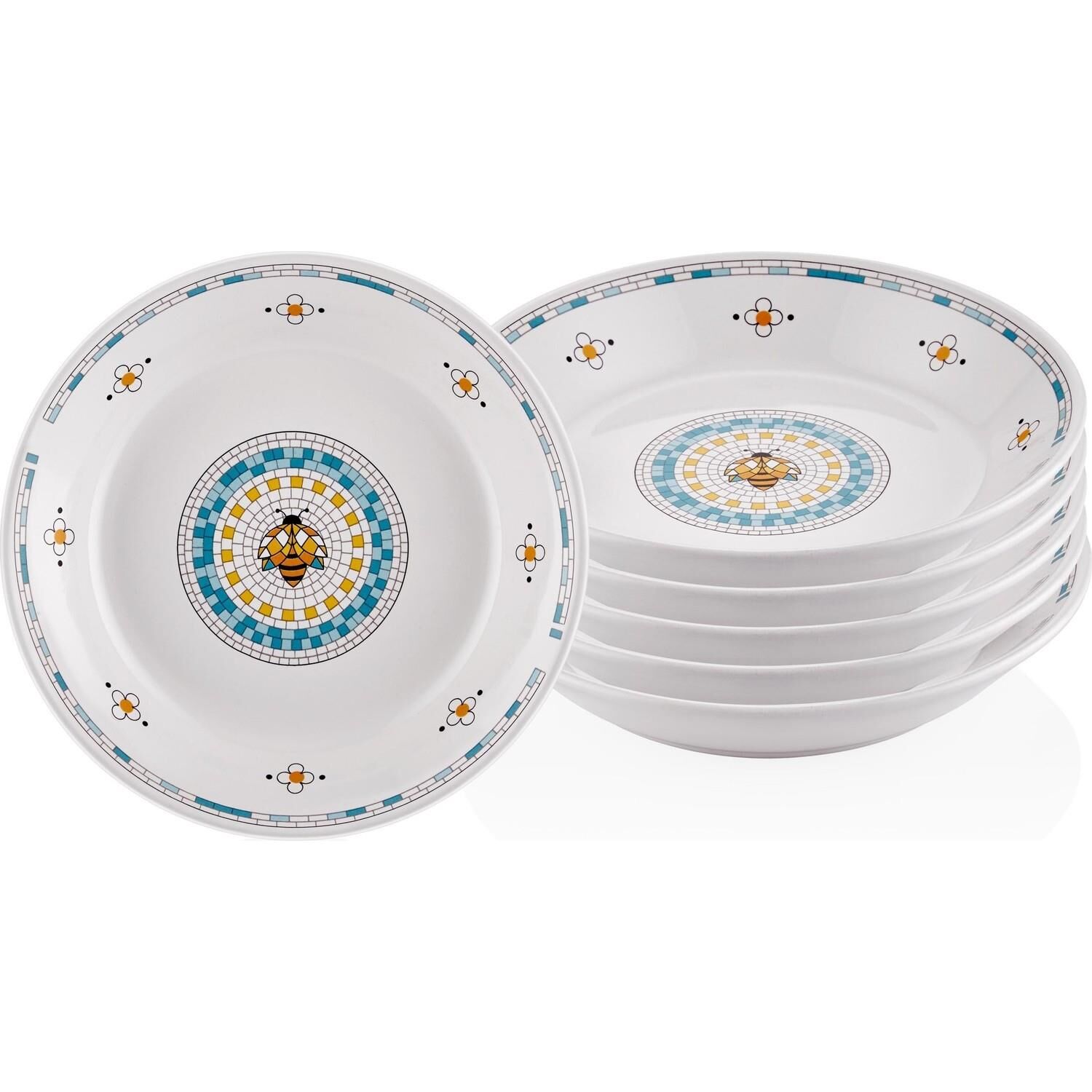 The Mia PAT0018 Patio Yemek Tabağı 6 Lı Set - 20 cm