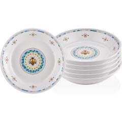 The Mia PAT0018 Patio Yemek Tabağı 6 Lı Set - 20 cm