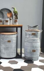 The Mia STN0031 Stone Tabure & Yan Sehpa 50 x 35 Cm