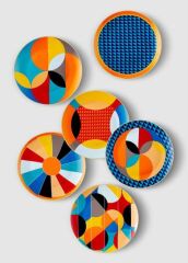 The Mia DNR0078 Shapes Servis Tabağı 6 Lı Set - 27 Cm