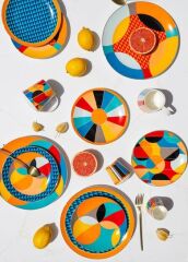 The Mia DNR0078 Shapes Servis Tabağı 6 Lı Set - 27 Cm