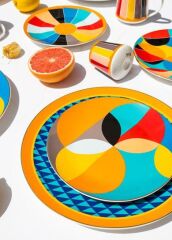 The Mia DNR0078 Shapes Servis Tabağı 6 Lı Set - 27 Cm