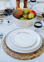 The Mia DLY001 Daily Tunes Pasta Tabağı 6 Lı Set - 19 cm