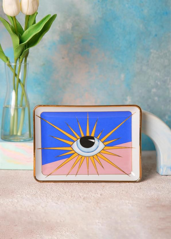 The Mia EYE003 Eye Dekoratif Tabak 18x13 Cm