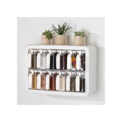 Kosova 440-B Nirvana 12 Li Standlı Baharatlık Seti - Beyaz - Beyaz