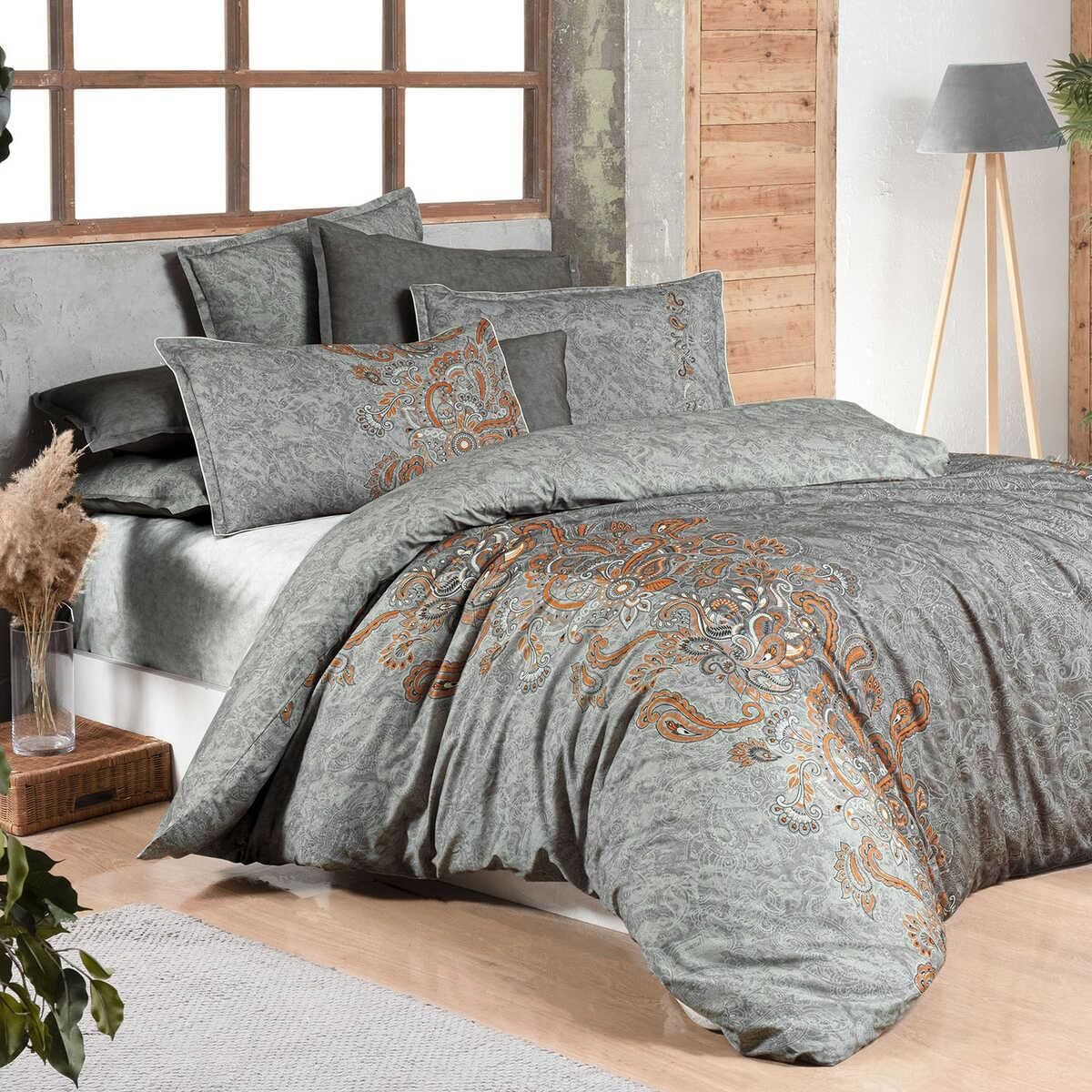 Sarev Burgonya V2 Fancy Poplin Nevresim Takımı Çift Kişilik