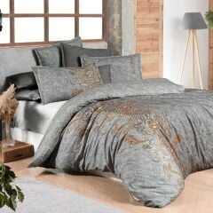 Sarev Burgonya V2 Fancy Poplin Nevresim Takımı Çift Kişilik