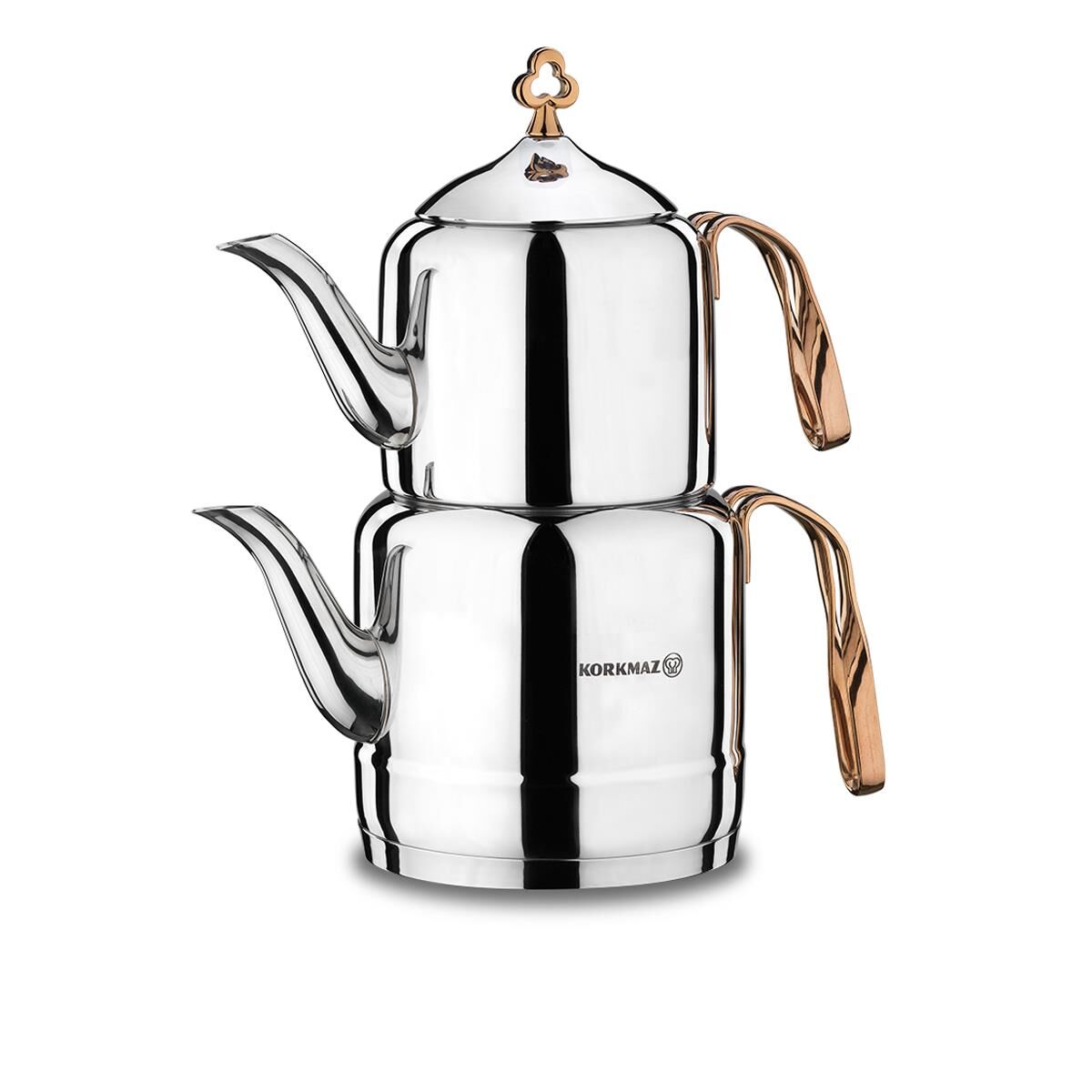 Korkmaz A213 Çintemani RoseGold Çaydanlık Takımı