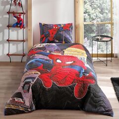 Taç Lisanslı Spiderman In City 4 Mevsim Complete Set Tek Kişilik