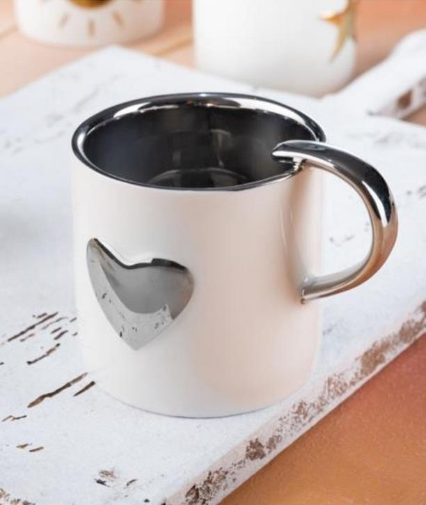Acar 93 Gümüş Kalpli Mug Kupa