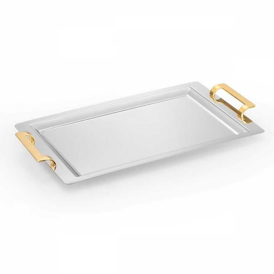 Korkmaz A1785-1 Gala Servis Tepsisi Gold
