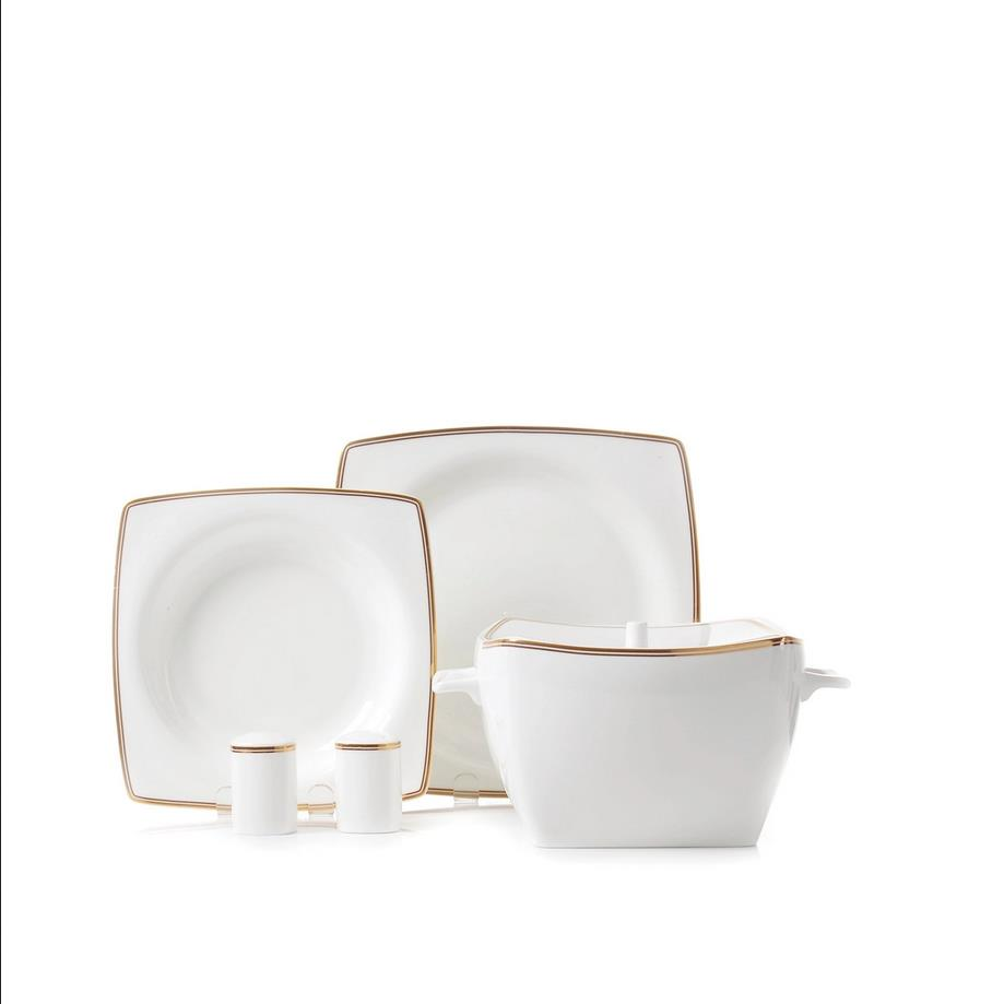 Korkmaz A8438 Bone Selection 60 Parça Kare Yemek Takımı