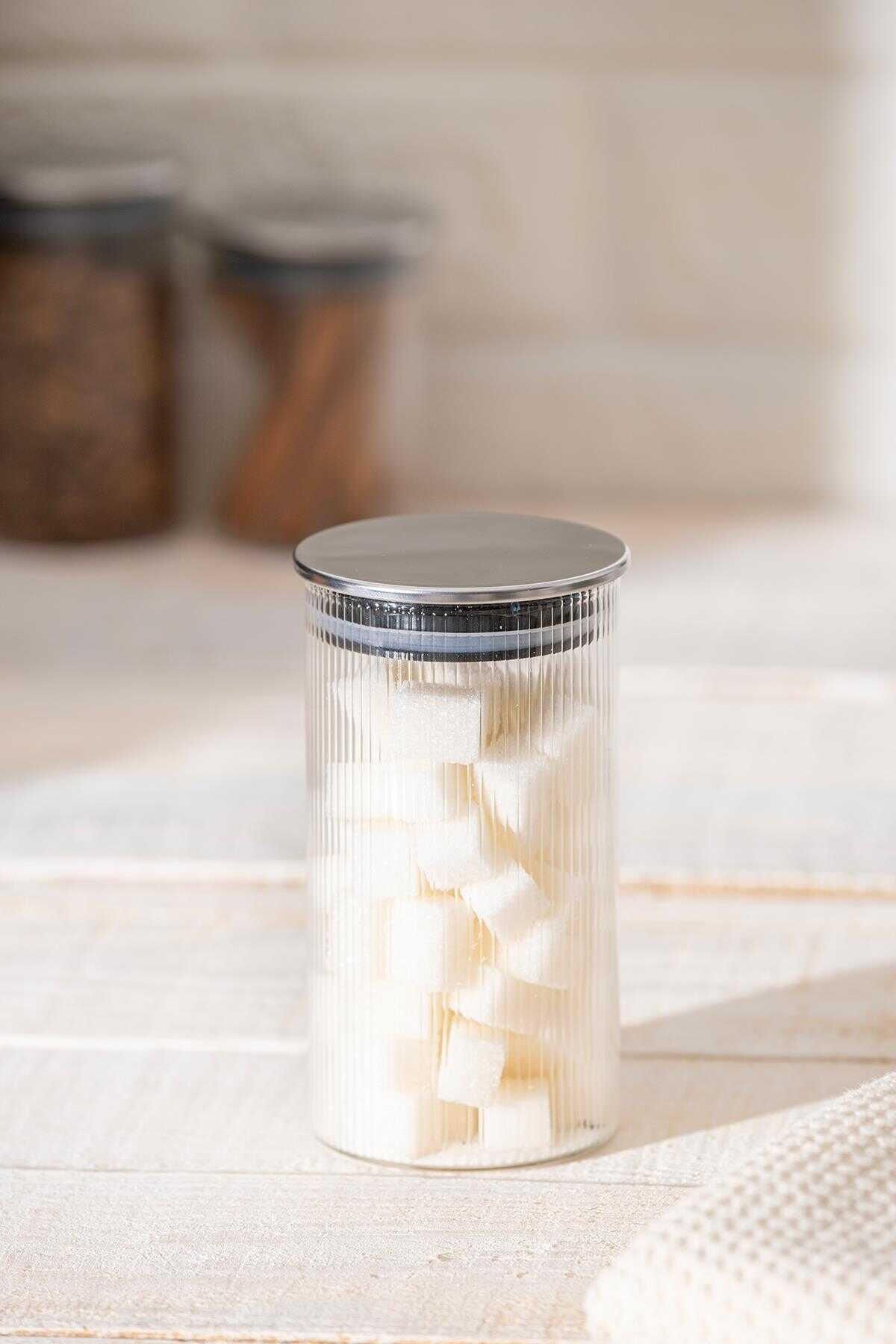 Acar 6085 Lines Borosilikat Cam Kavanoz 300 ML