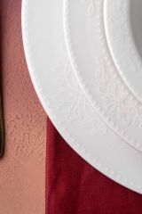 Acar 5618 Enola Krem Porselen 24 Parça Yemek Takımı