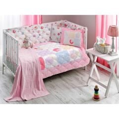 Taç Daisy V1 Battaniyeli Pembe Bebek Uyku Seti