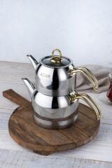 Acar 310 Armin Mini Boy Çelik Çaydanlık Takımı - Gold