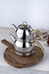 Acar 310 Armin Mini Boy Çelik Çaydanlık Takımı - Gold