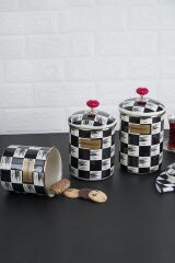 Acar 231 Qualita King Emaye 3 Parça Kavanoz Seti