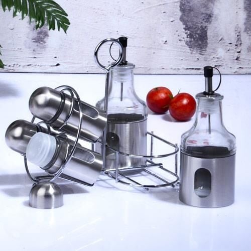 Kosova CAM-420 Metal Yağ & Sirke & Tuzluk Seti