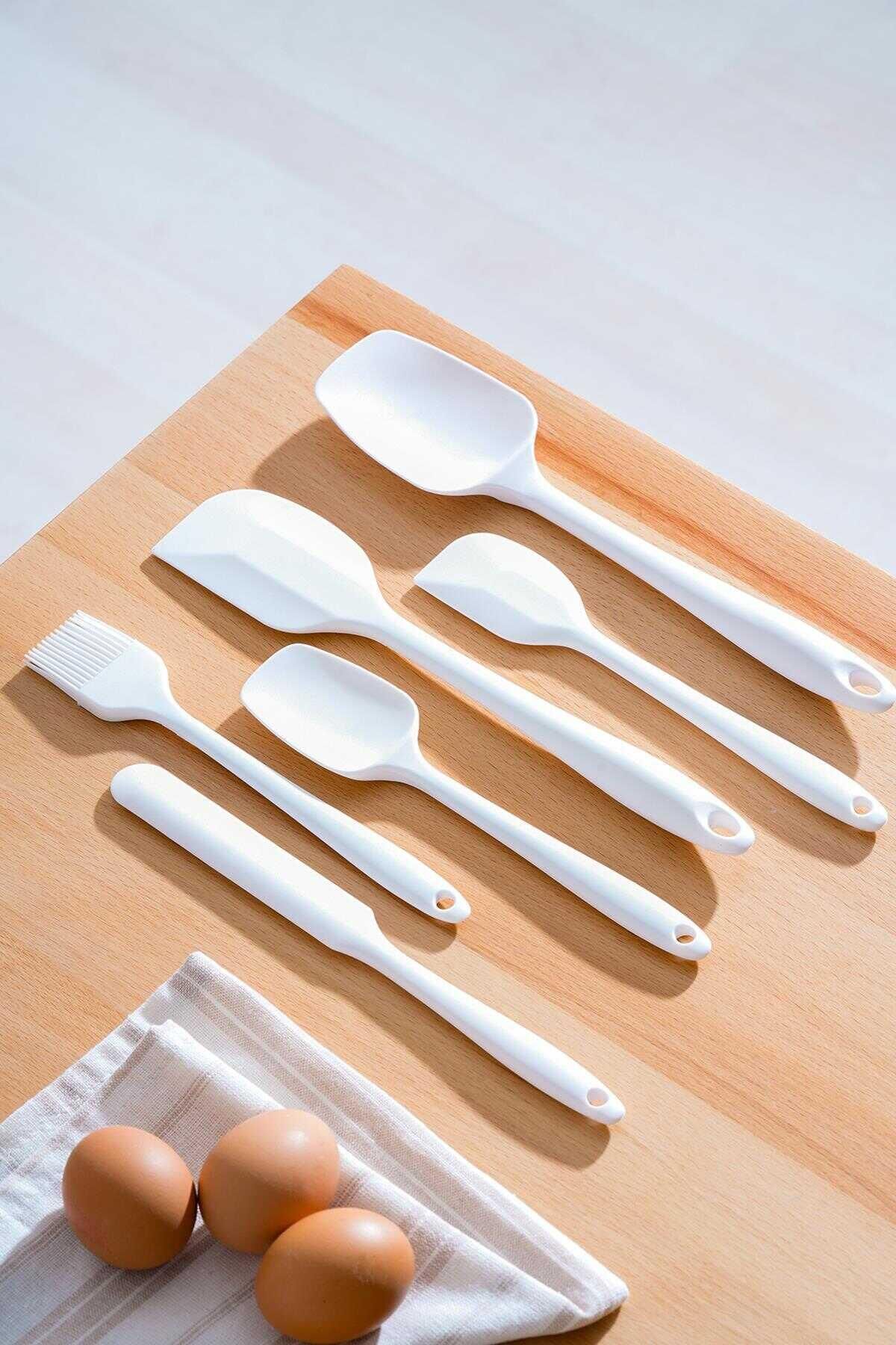 Acar 400 Handy Silikon 6 Lı Spatula Set Beyaz