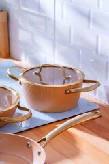 Acar 6765 Ultimate Pro 5 Parça Tencere Seti Rose Gold