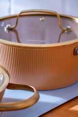 Acar 6765 Ultimate Pro 5 Parça Tencere Seti Rose Gold