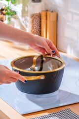 Acar 6767 Ultimate Pro 5 Parça Tencere Seti Siyah Gold