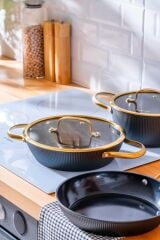 Acar 6767 Ultimate Pro 5 Parça Tencere Seti Siyah Gold