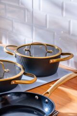 Acar 6767 Ultimate Pro 5 Parça Tencere Seti Siyah Gold