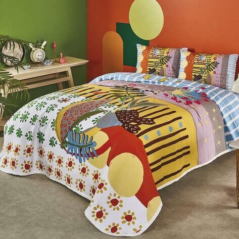 Taç Noemi V3 Sarı Pike Takımı Çift Kişilik