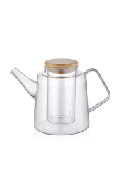 The Mia SSE0021 Bambu Kapaklı Süzgeçli Demlik 800 ML