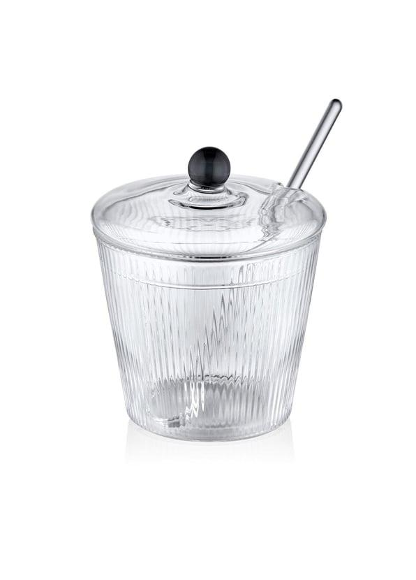 The Mia CAM0430 Striped Cam Kaşıklı Şekerlik 10x12 Cm